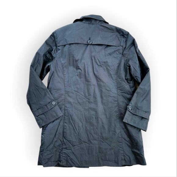 Cortefiel Waxed Double Breasted Rain Coat Size 8 - Picture 4 of 8